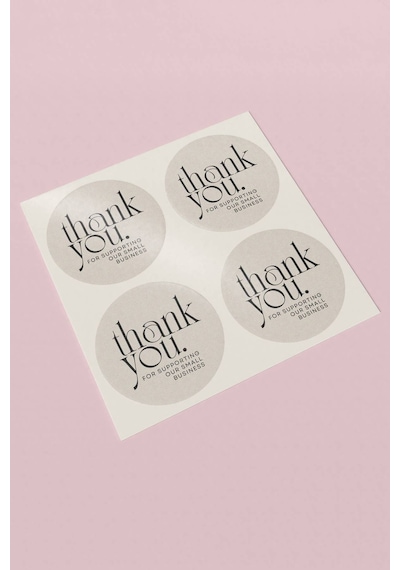 Small Business Thank You Sticker 3x3cm St2182 Çok Renkli