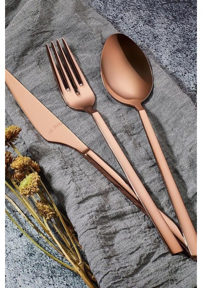 Aryıldız Vogue Bronz Pvd 24  Parça Çatal, Kaşık & Bıçak Takımı