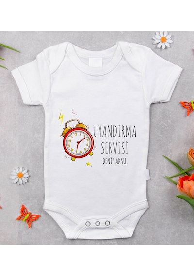 Bitmeyenkartus Bk Kids Isimli Uyandırma Servisi Tasarımlı Bebek Body Zıbın - Mod Çok Renkli