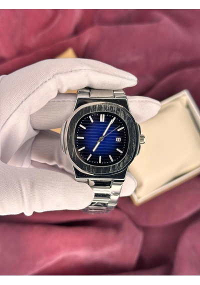 Patek Philippe Lacivert Kadran Erkek Kol Saati Gümüş