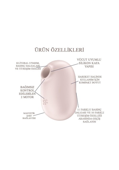 Satisfyer Pro To Go 2 Beige Güçlü Motorlu Emişli Yapabilen Titreşimli Vibratör