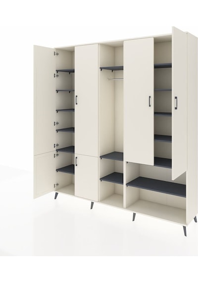 Hyperion Dolap 15 Raflı 5 Kapaklı Tek Askılı 220x44x243 Aytaşı-aytaşı/antrasit Aytası/antrasıt Hyperion Dolap 15 Raflı 5 Kapaklı Tek Askılı 220x44x243 Aytaşı-aytaşı/antrasit Aytası/antrasıt