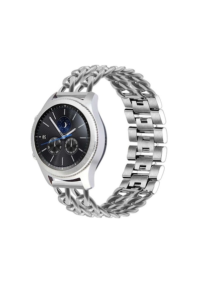 Huawei Watch Gt 3 46mm Uyumlu Krd-17 Metal Mkst Kordon-gümüş