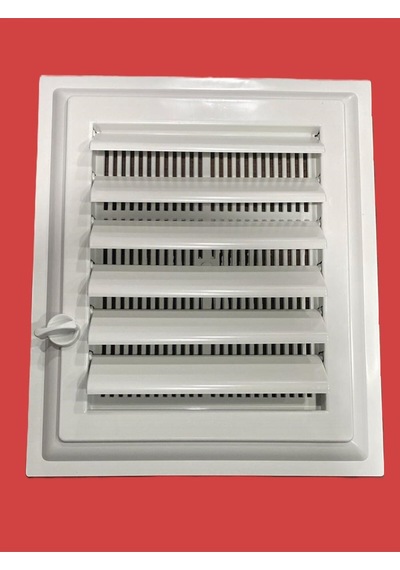 Menfez Plastik Banyo Wc Havalandırma Menfezi Yüzeysel Hareketli Panjur 35x35 Cm Ayarlı Plastik