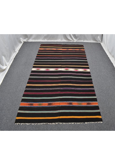 Zehra Abla Halı El Dokuma Balıkesir Benzersiz Otantik Perde Yün Kilim 7076 Çok Renkli