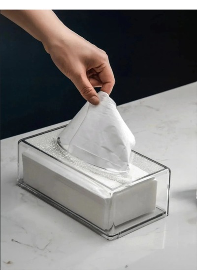 Lüx Wipe Box Peçetelik Desenli Model 22 X 12 Beyaz Plastik Tr Beyaz Plastik Diğer