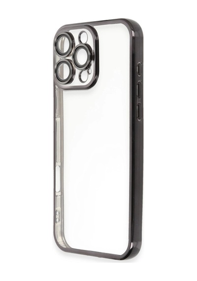 Apple  Uyumlu  iPhone 16 Pro Max Kılıf Kamera Korumalı Lensli Silikon Siyah