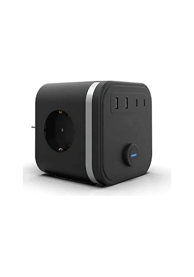 Termal Akım Korumalı Isıya Dayanıklı 3'lü Duvar Tipi Priz 2x Usb 2x Typce 3680 W 0 M