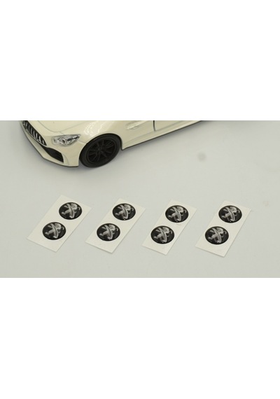 Peugeot Uyumlu Logo Jant Torpido Direksiyon 9Mm Damla Sticker Logo Seti