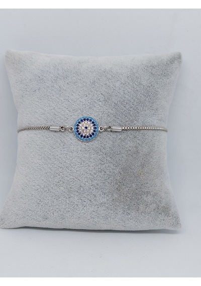 Gümüş Renkli Zirkon İşlemeli Çelik Bileklik Rose Gold