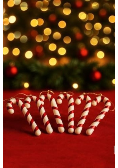 Yılbaşı Ağacı Süsü Noel Gold Şekerleri Yılbaşı Temalı Hediyeler Noel Süsü 6 Adet