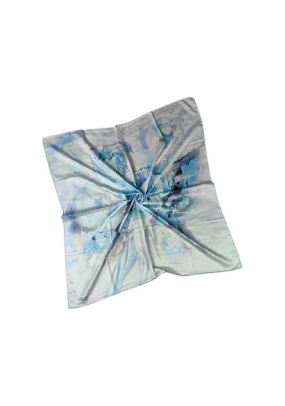 Mim Eşarp Emilya Rayon Çiçek Desenli Eşarp 90x90 Cm İndigo