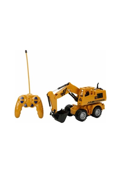 1:24 Işıklı Usb Şarjlı Uzaktan Kumandalı Ekskavatör 5 Kanal Hareketli Rc Excavator
