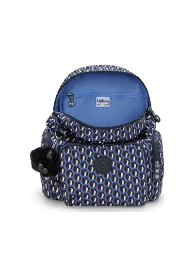Kipling Kıplıng City Zip Mini Küçük Boy Sırt Çantası Desenli 3d K Blue Çok Renkli