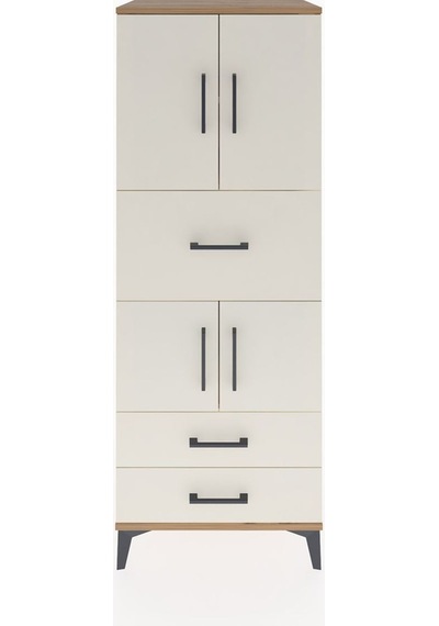 Hyperion Dolap 3 Raflı 3 Çekmeceli 4 Kapaklı 60x44x163 Çam-ay... Çam