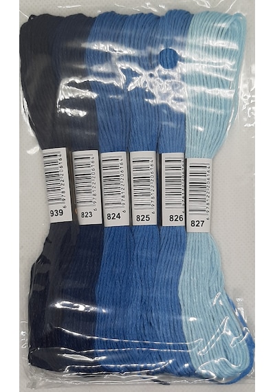 Almila 6 Adet Muline 8 Metre 6 Kat Farklı Renk Kanaviçe Nakış Ipi (527090776)