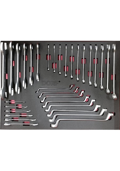 Dorf 32 Parça Dolu Anahtar Seti Evalı Takım Arabası İçeriği 48,5 X 35,5 Cm