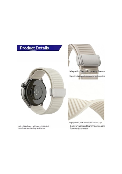 Xiaomi Redmi Watch 5 Active/lite Kordon Magnetli Çizgili Ayarlanır Silikon Band Str-85 22mm