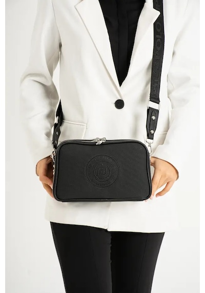 Just Polo Kadın Günlük Kullanıma Uygun Lakoste Ayarlanabilir Askılı Lüks Omuz Çantası Shoulder Bag Siyah