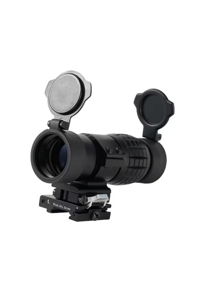 Magnifier 3x Yakınlaştırmalı Dürbün 22mm Ray Uyumlu, Katlanır Yaylı Ayaklı Siyah