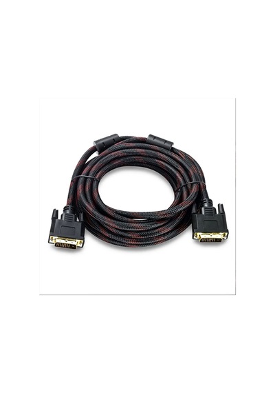 Dvı 24+1erkek Erkek Örgülü Kablo Dvi D 1080p Görüntü Kablosu 5m 5 Metre