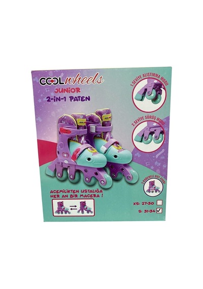 31-34 2 İn 1 Otomatik Alıştırma Olan Paten 8859 Pembe