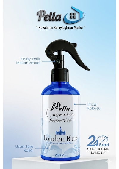 Cosmetic London Blue Ve Cosmetic Rose Paris Oda Ve Kumaş Spreyi 250 Ml Ferahlık