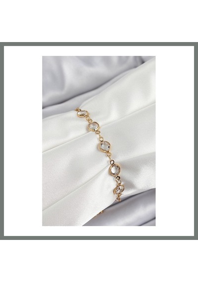 Bezos Pirinç Gold Renk Zirkon Taşlı Kadın Bileklik Mmbz 75945967