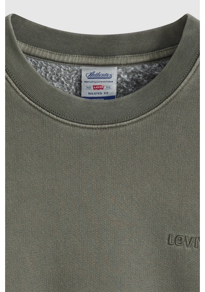 Levi's Erkek Authentic Crew Kambaba Yeşil Sweatshirt-a9244-0044 Yeşil