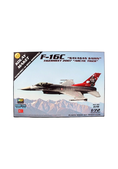 Hobbytime 078 1/72 Ölçek, F-16c Savaşan Şahin Tigermeet 2007 Savaş Uçağı, Kolay Maket Plastik Model Kiti