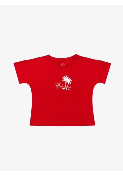 Blackspade Kız Çocuk T-shirt 52102 - Kırmızı