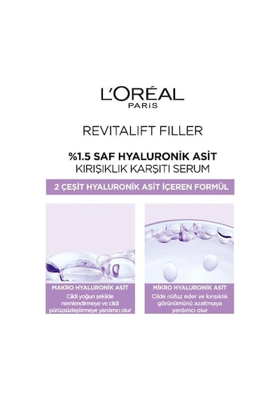 Revitalift Filler %1.5 Saf Hyaluronik Asit İçeren Kırışıklık Karşıtı Serum 30 Ml