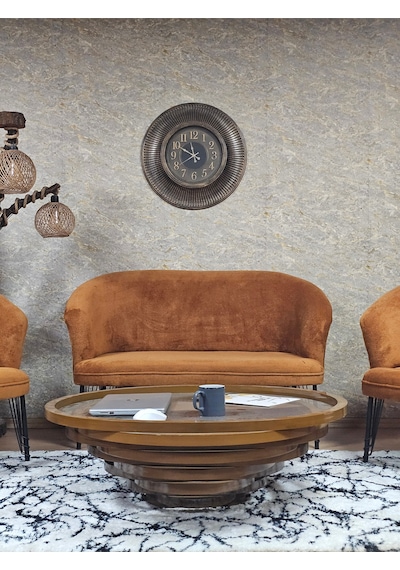 Zafir Teddy Takım Siyah Boyalı Telli Ayak Çay Seti Koltuk - Berjer , Balkon, Salon, Ofis Kiremit Zafir Teddy Takım Siyah Boyalı Telli Ayak Çay Seti Koltuk - Berjer , Balkon, Salon, Ofis Kiremit