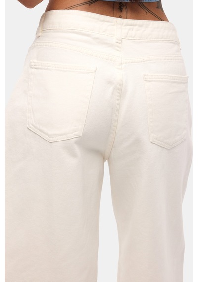 it's basic Kadın Kırık Beyaz 7s6-101 Maxi Denim Bermuda Şort