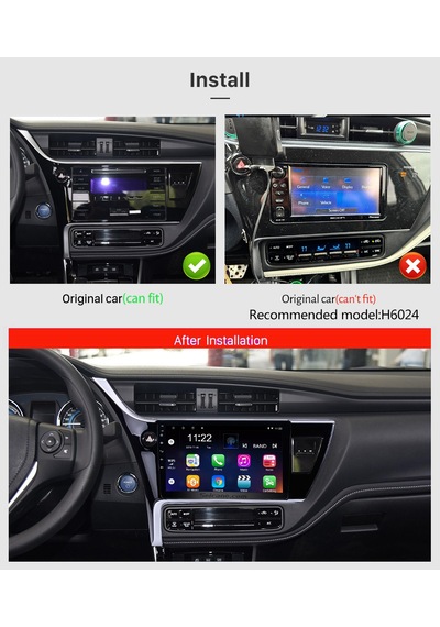 Toyota Corolla 2017 Multimedya Navigasyon Usb Kamera Carplayer 4 Ram