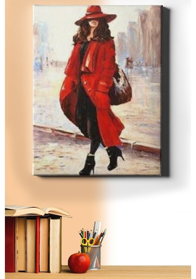 Webstyle Sayılarla Boyama Seti Kasnaklı Kırımızılı Maskülen 60 X 75 Cm