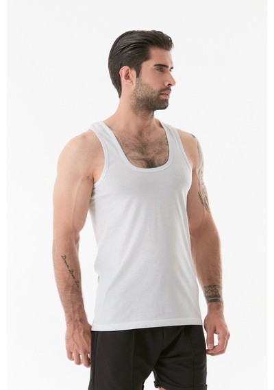 Fullamoda Basic 3 Lü U Yaka Atlet 24mıcg631212561-beyaz 24MICG631212561-Beyaz