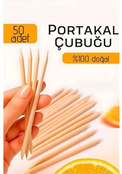 Profesyonel 50 Li Portakal Çubuğu Seti - 11.5 Cm Manikür & Pedikür Et İtici Ve Tırnak Temizleme Seti 722611