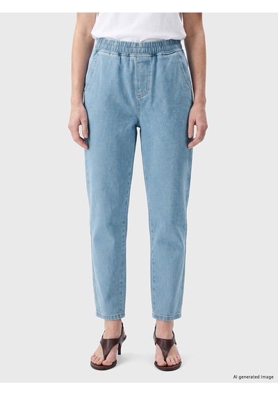 Lcw Comfort İndigo Beli Lastikli Kadın Jean Pantolon