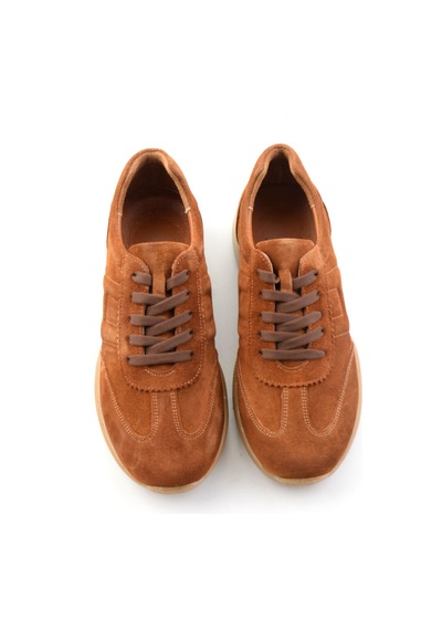 Bambi Taba Süet Hakiki Deri Kadın Sneaker K01756111102