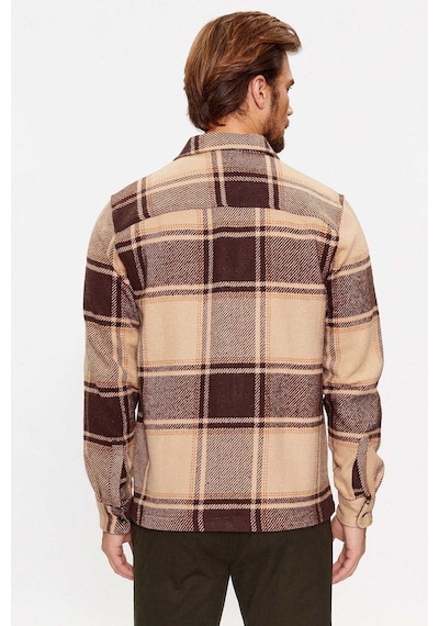 Only & Sons Erkek Onsmace Regular Fit Yan Cep Detaylı Gömlek 22026663 Kahverengi