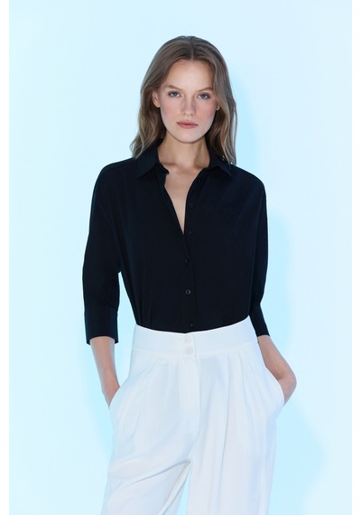 Sagaza Studio Ss6033 Regular Fit Gömlek Siyah