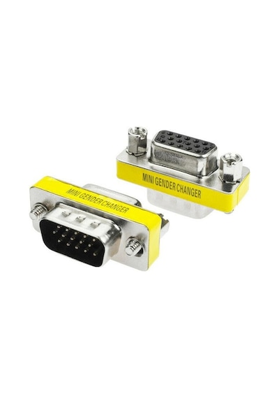 Hd15 Vga-vga Erkek-dişi M2f 15 Pin Çevirici Ara Adaptör