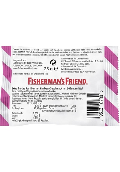 Fisherman's Friend Raspberry 25 G