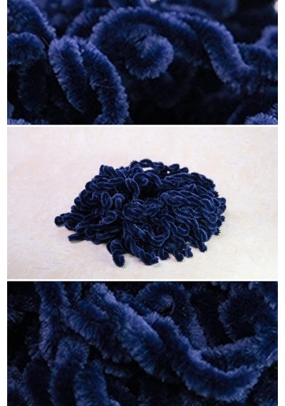 Hürrem Bone Lacivert Saç Tokası Kadife 1008_02 Lacivert