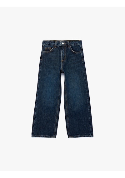 Koton Pamuklu Kanat İşleme Detaylı Geniş Paça Denim Pantolon Orta İndigo 6skg40079ad İndigo Koton Pamuklu Kanat İşleme Detaylı Geniş Paça Denim Pantolon Orta İndigo 6skg40079ad İndigo