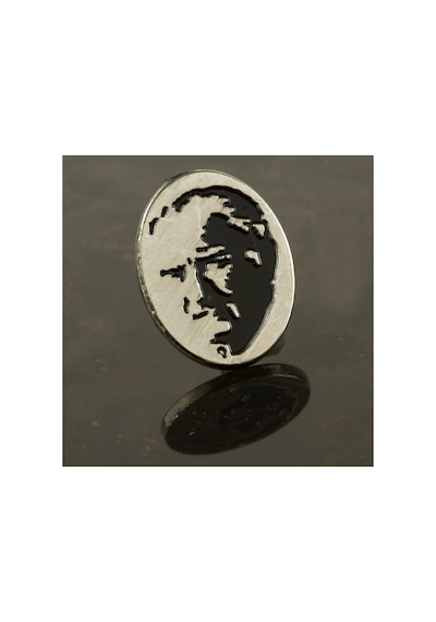 Atatürk - 722 - Yaka Rozet - Nazblsmm - Gümüş Rengi