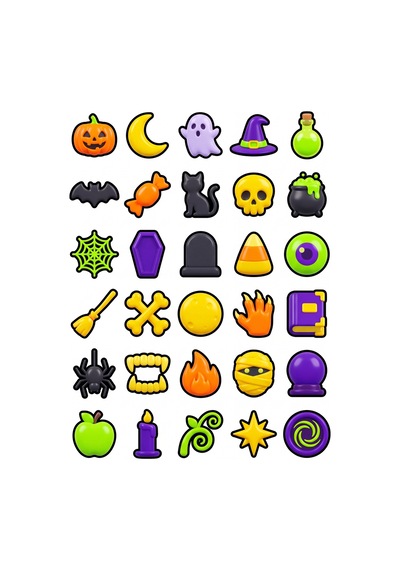 Cadılar Bayramı Gotik Sticker Seti 150 Adet - 5'li Mega Paket No24 - Laptop Defter Ajanda Çok Renkli