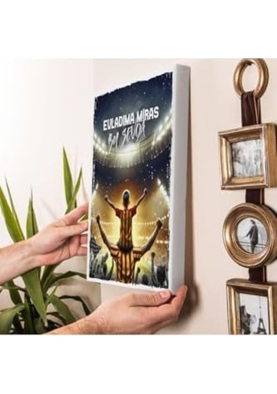 Sarı Kırmızı Taraftarlara Özel Kanvas Tablo 50 x 22