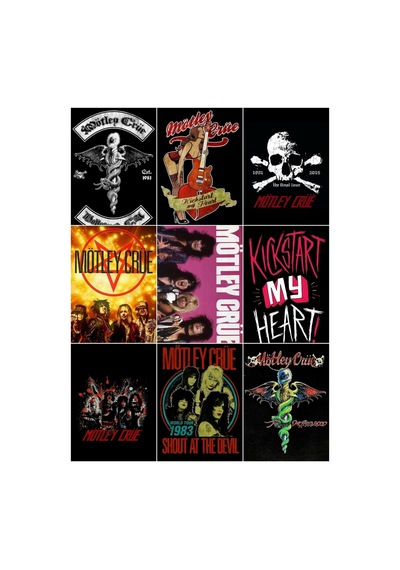 Metal Müzik Grupları - Mötley Crüe Çoklu Sticker Seti